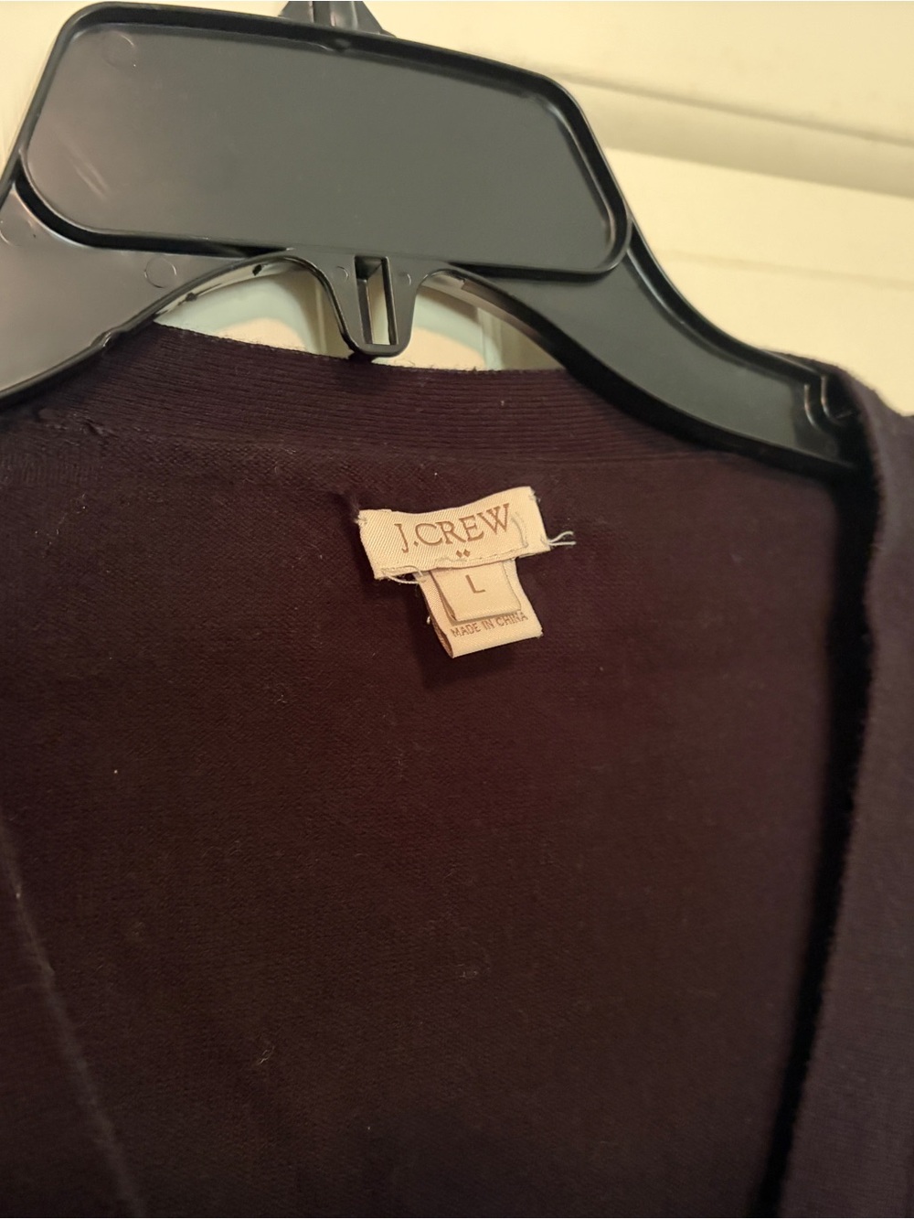 J. Crew Black Long Sleeve V-Neck Cardigan - Picture 2 of 2